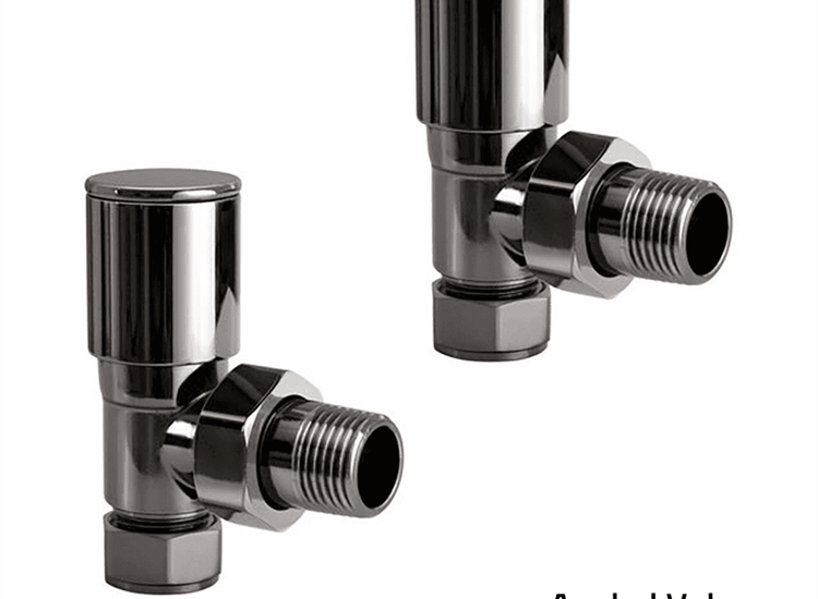 Round Black Nickel Radiator Valves (pair)